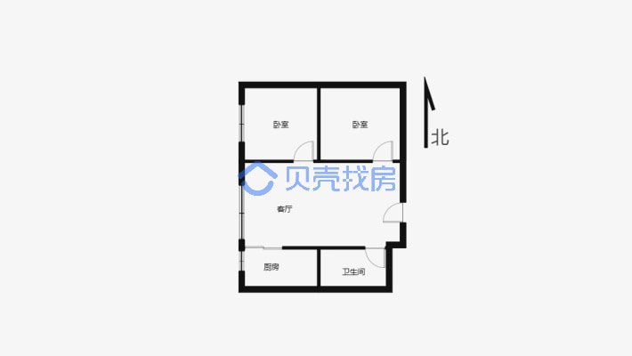 融亿海盈城市花园 2室1厅 西-户型图