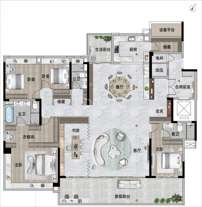 保利云禧--建面 286m²