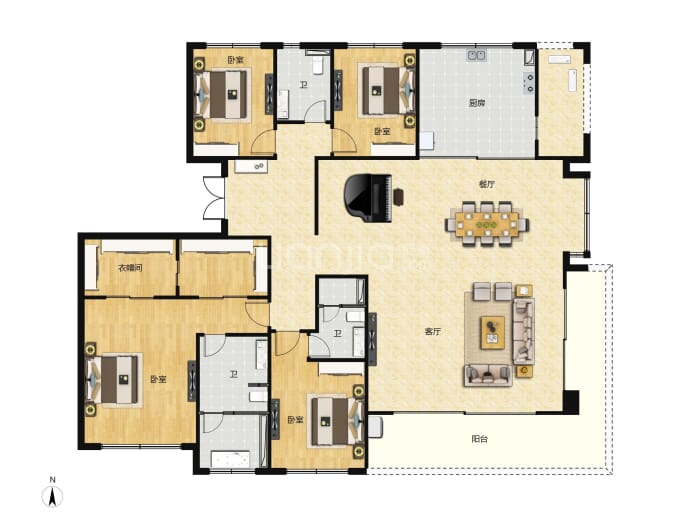 卓越·天鑽--建面 265m²