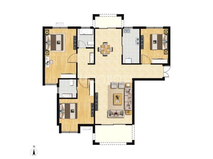 晋开四季城--建面 131.05m²