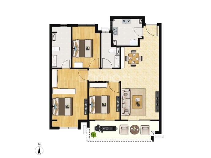 保利时光印象--建面 103m²