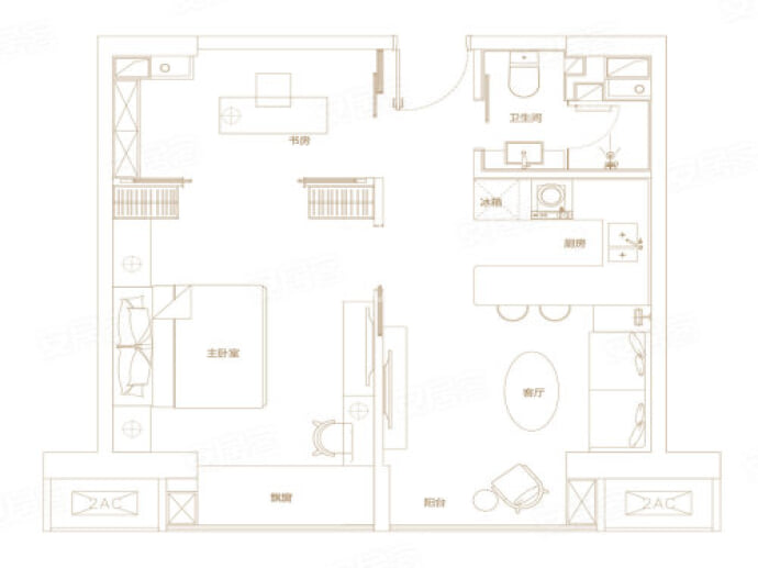 宝能郑州中心--建面 70m²