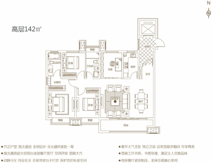 万丰铂金悦府--建面 142m²