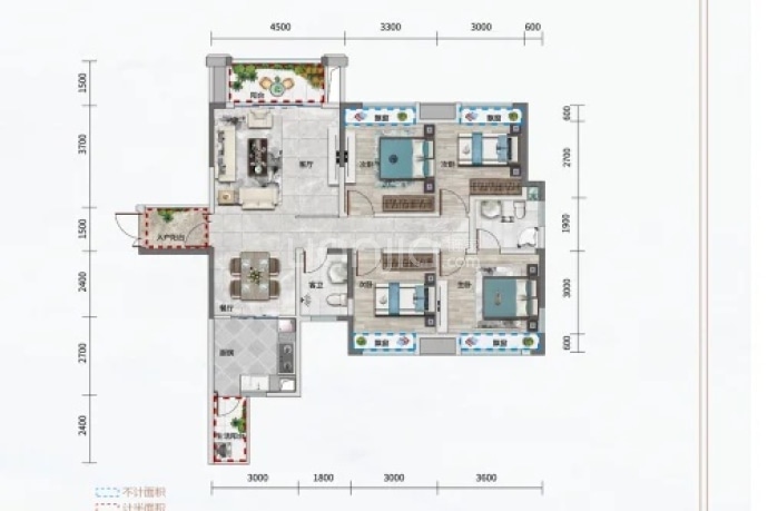 华融·德溪府--建面 125.42m²