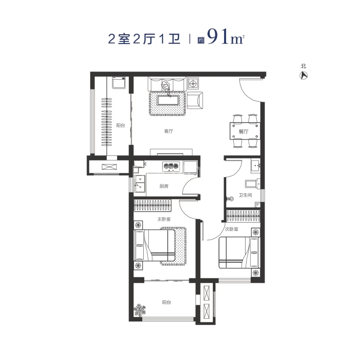 东方沁园--建面 91m²