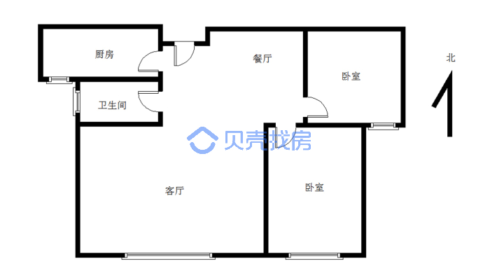 方美小区 2室2厅 90.3平米-户型图