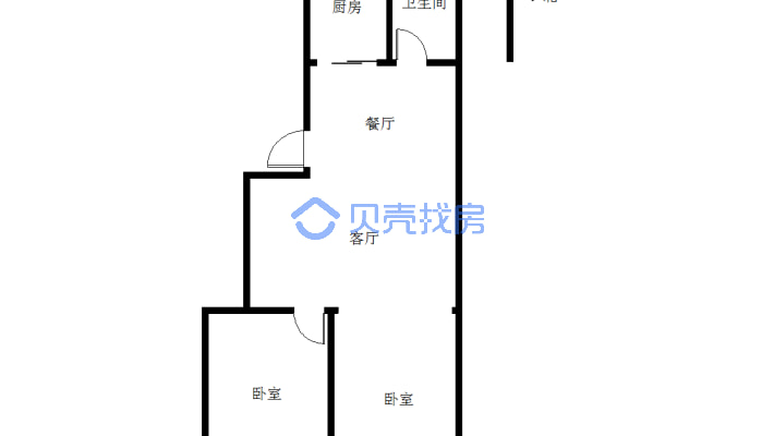 紫竹园 步梯3楼 双阳卧室 卫生间带窗 过户小税-户型图