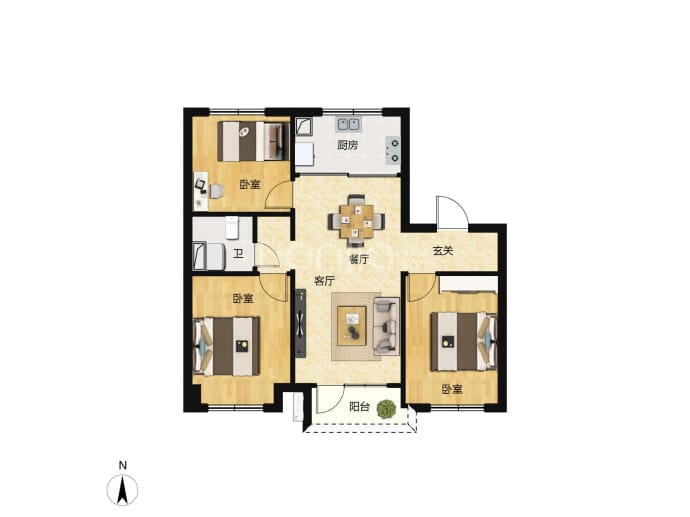 万科公园都会--建面 100m²