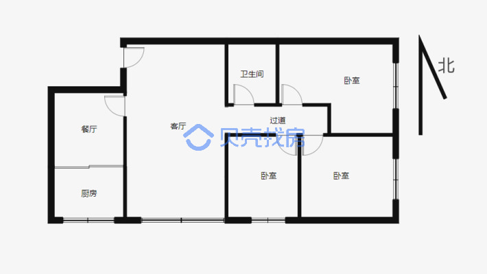 丽景江山 3室2厅 南-户型图