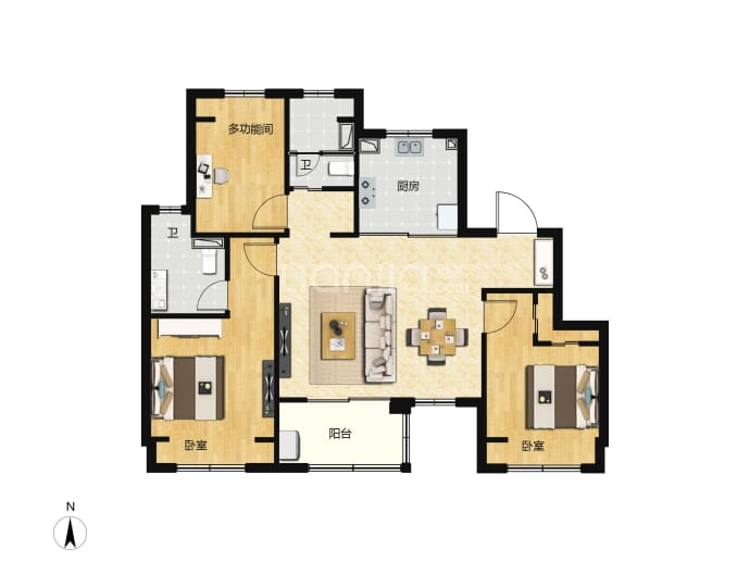 上江南璟荟名庭--建面 96m²