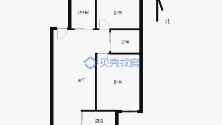 米东区新华凌旁蓝廷花苑，精装两室，81平米-户型图