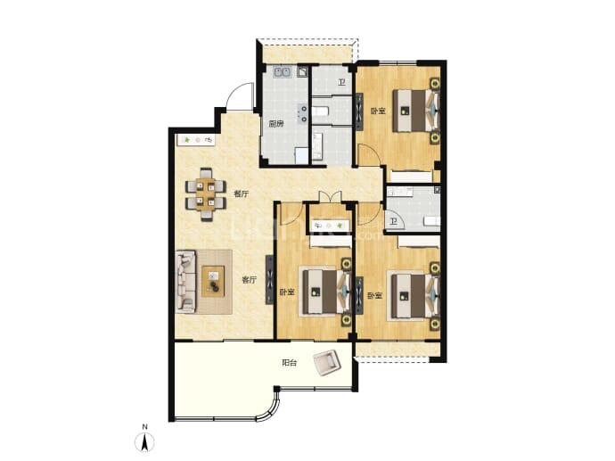 文教花园二期--建面 133m²