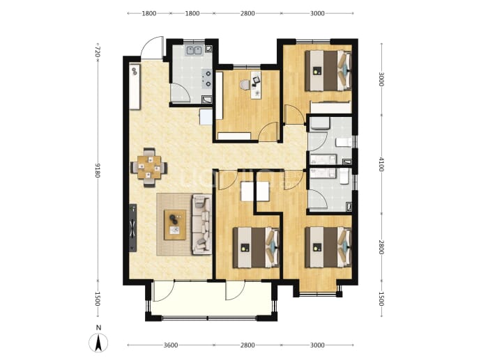 康茗书苑--建面 128m²
