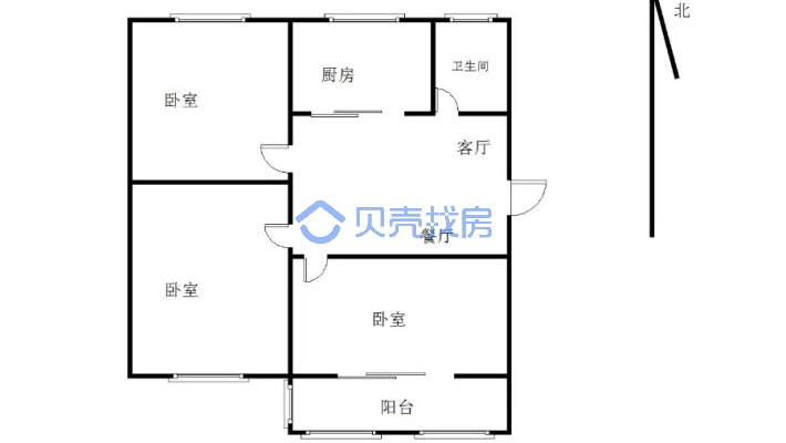 格局，楼层好，视野宽阔，采光充足-户型图