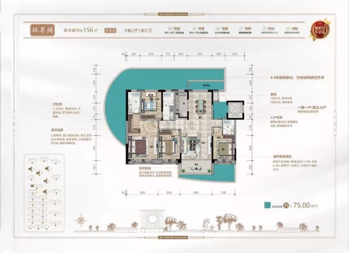 龙翔江东华府--建面 156m²