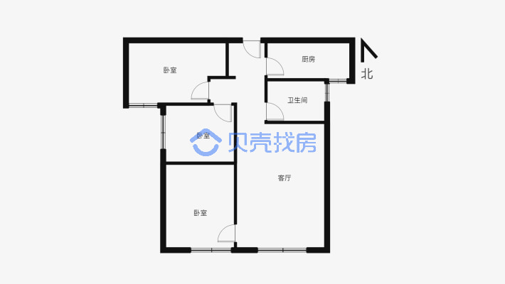 万科都会传奇 3室2厅 南-户型图