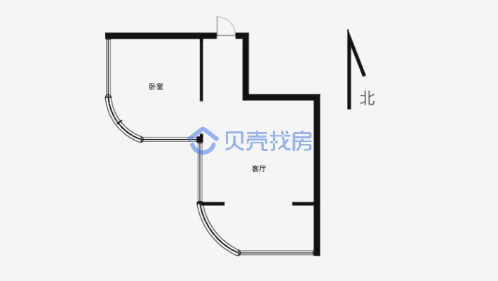 宝山壹号 1室1厅 南-户型图