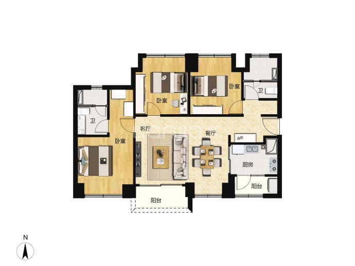 华润置地未来城--建面 122m²