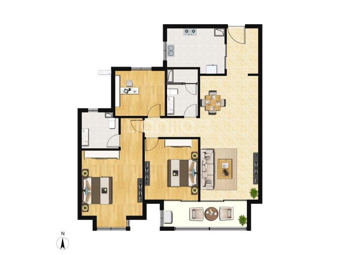 富力运河十号--建面 122m²