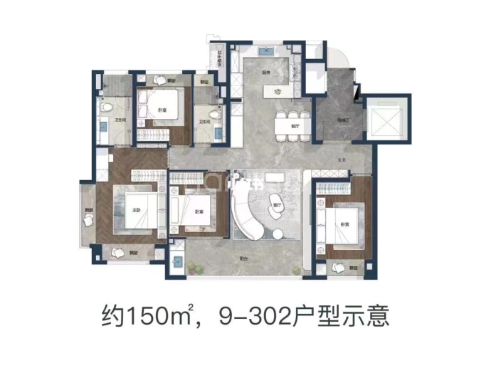 万科璞拾青阳--建面 150m²