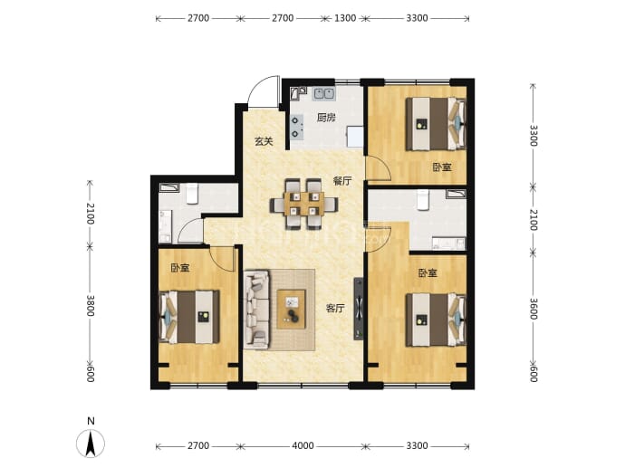 富腾·观天下一期--建面 110m²