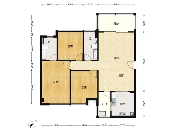 博爱里--建面 115m²