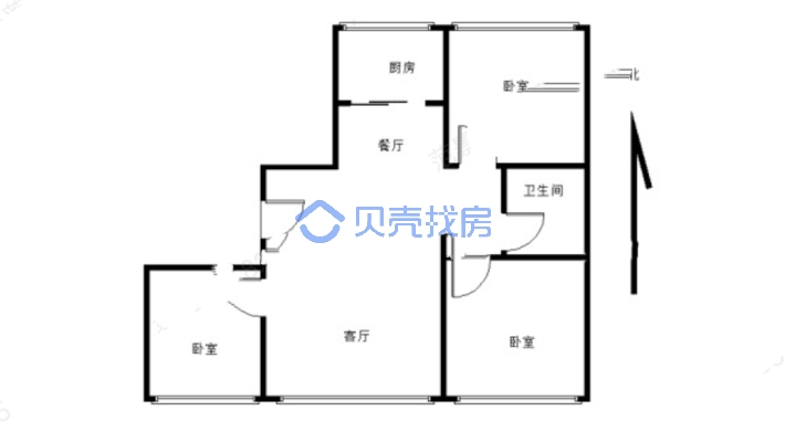 松洲明珠电梯十三楼可做理财公寓-户型图