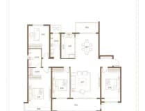日照中心云筑4室2厅2卫户型图