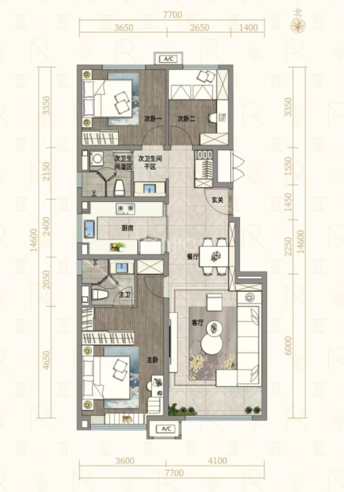 万科公园大道三期--建面 118m²