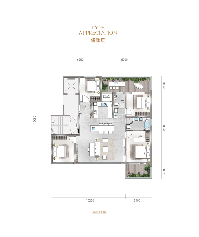 中国铁建·轨交·秦风雅颂--建面 143m²