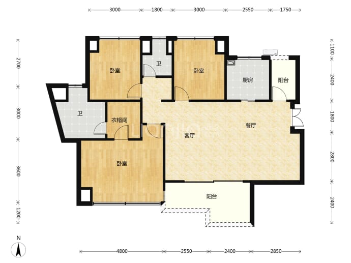 华润中央公园悦府--建面 105m²