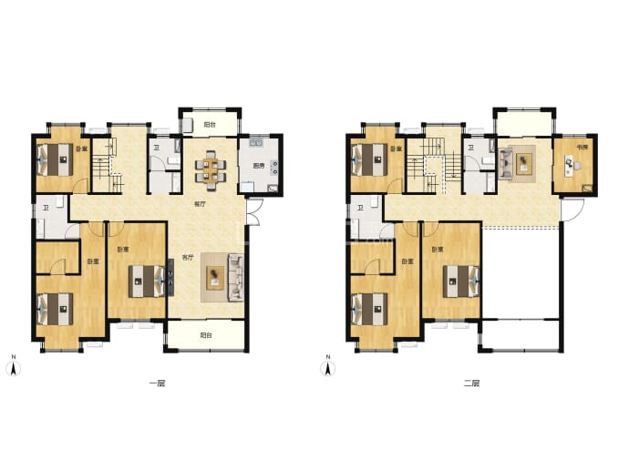 国欣向荣府--建面 255m²