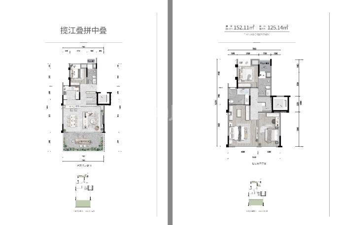 天安江畔珑园三期--建面 152.11m²