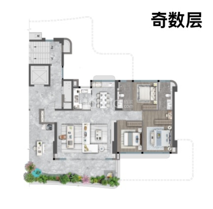 榕发誉湖--建面 140m²