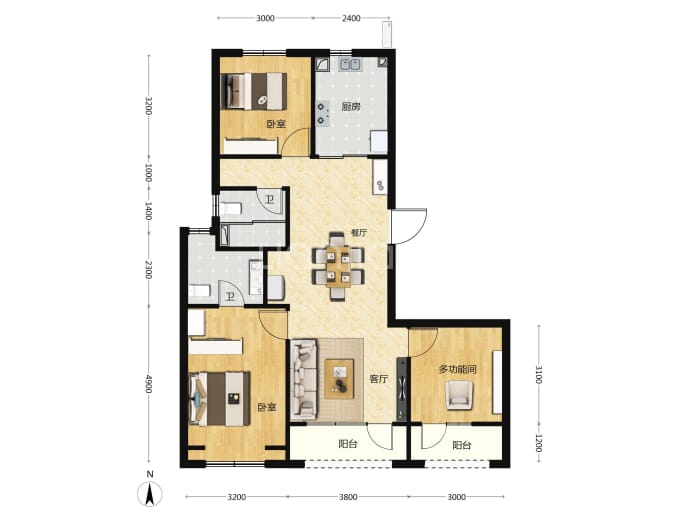 北京建工熙华台--建面 118m²