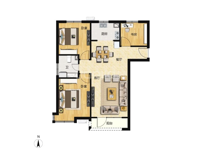 首开国风悦府--建面 91.97m²