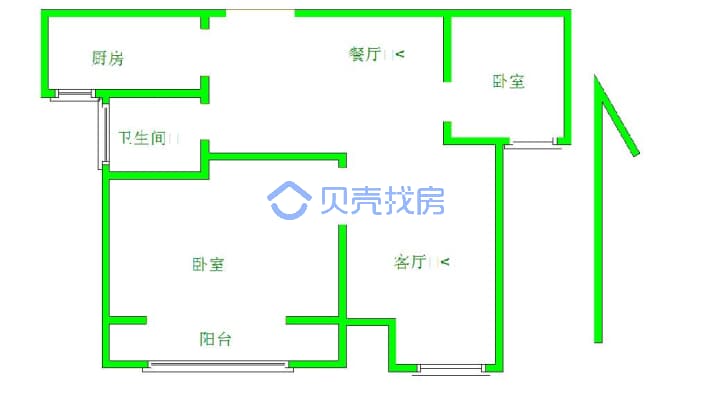 房主诚心出售  精装修 没住过人 小高层-户型图