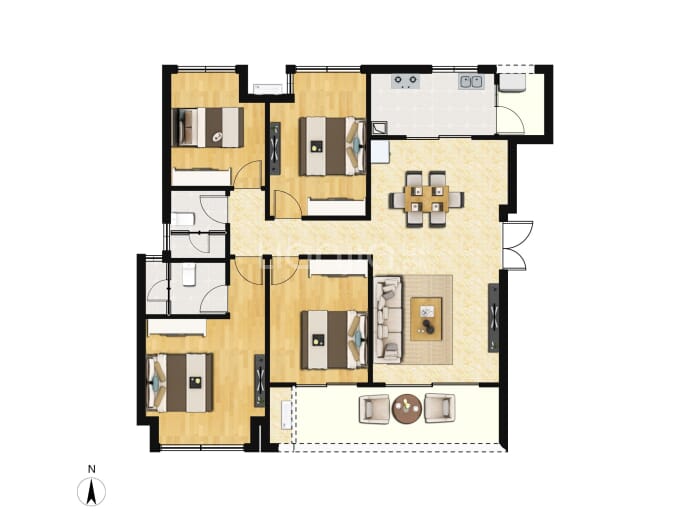 凰腾西宸昱府--套内 98.42m²