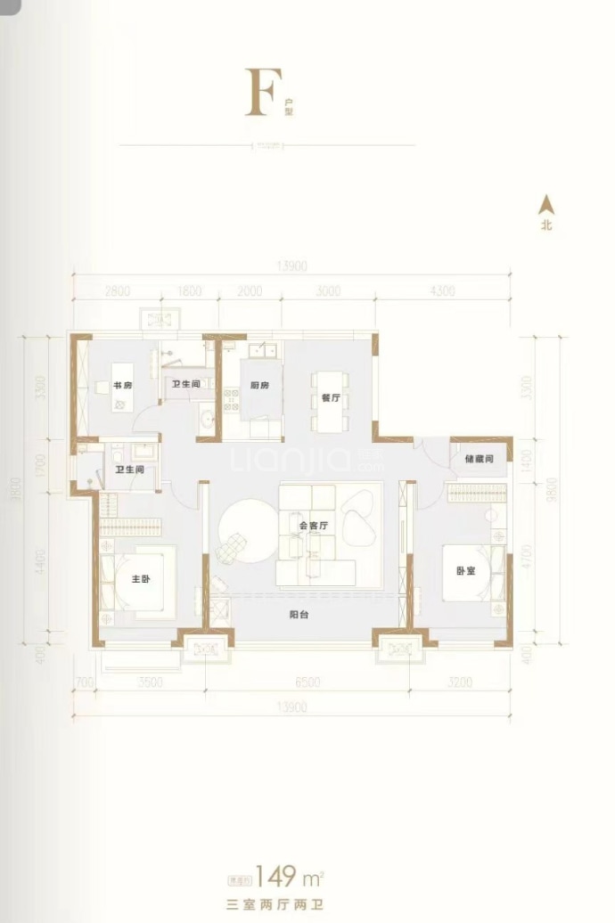 创秀·自在峰璟--建面 149m²