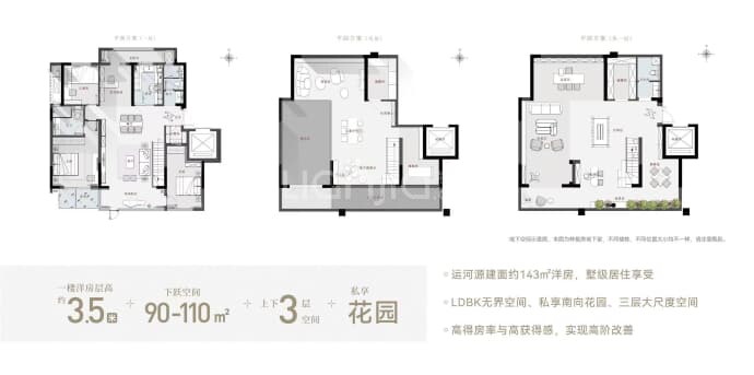 运河源4室2厅3卫户型图