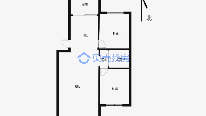 出售蓝天森林花苑多层二楼方正户型-户型图