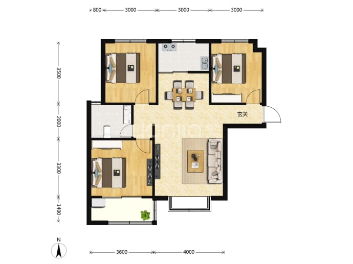 御景园--建面 111.06m²