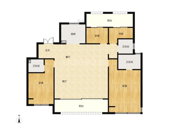 绿都凤启开元--建面 162m²