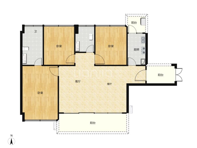 誉峯名门--建面 115m²