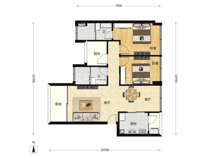 颐璟名庭--建面 96m²