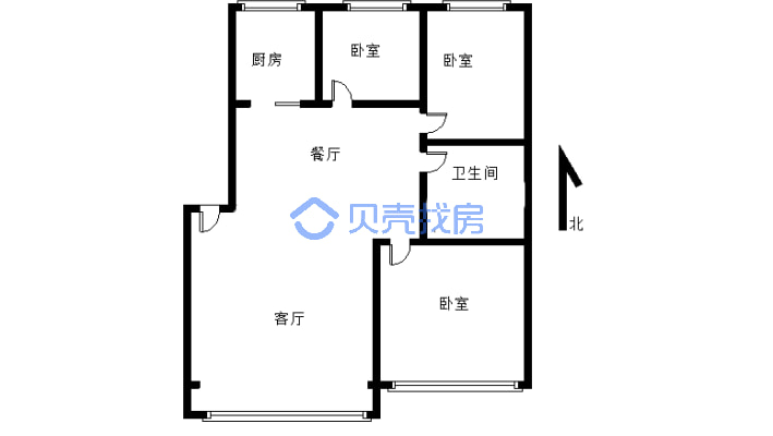 房龄新 中间楼层  阳面大客厅    格局好-户型图