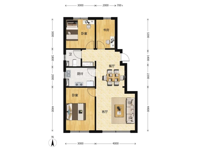 华恒·海堂府--建面 89.49m²