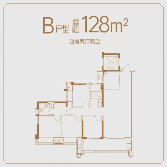 榕发悦乐郡--建面 128m²