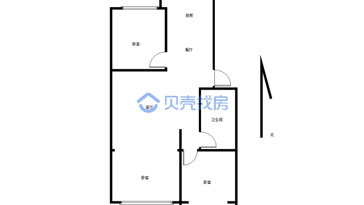 此房小税 南北通透 采光优通风 效果好 首付低-户型图