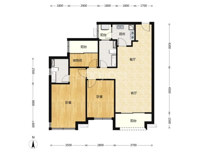 欢乐海岸天鹅堡--建面 99m²